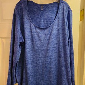 Layer 8 Performance Blue Quick Dry Pullover Shirt Top - Womens Size 3X